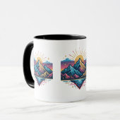 Deine Welle trendy modernes Design Tasse (Vorderseite Links)