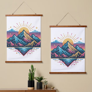 Deine Welle trendy modernes Design Wandteppich Mit Holzrahmen