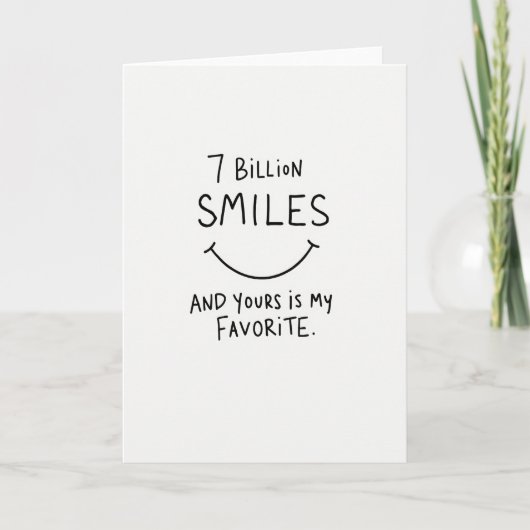 Deine Weltbeste Smile Karte (Vorderseite)