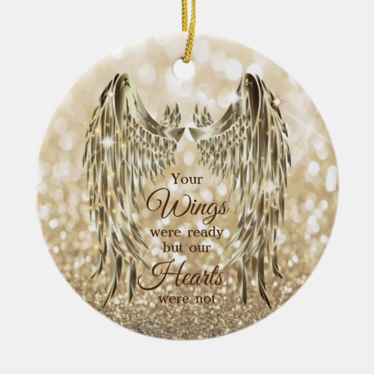 Deine Wings waren bereit, unsere Herzen waren nich Keramik Ornament (Vorne)