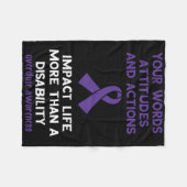 Deine Worte beeinflussen Lila Multifunktionsleiste Fleecedecke (Vorderseite (Horizontal))