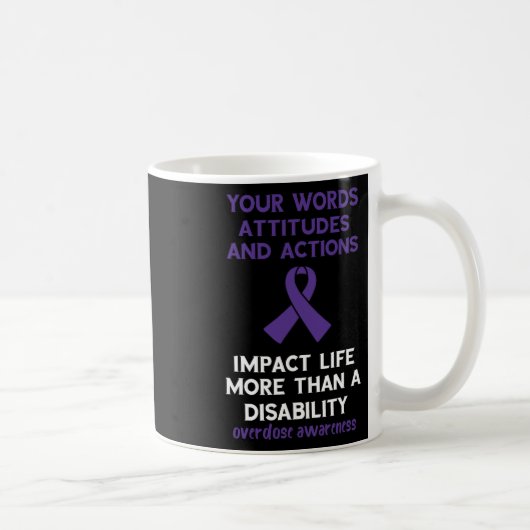 Deine Worte beeinflussen Lila Multifunktionsleiste Kaffeetasse (Rechts)