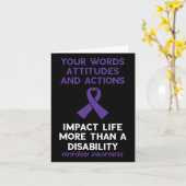 Deine Worte beeinflussen Lila Multifunktionsleiste Karte (Gelbe Blume)