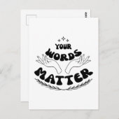 Deine Worte sind wichtig Sweatshirt, Sprache Postkarte (Vorne/Hinten)