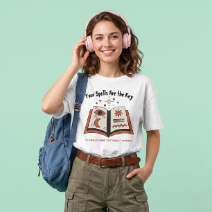 Deine Zauber sind der Schlüssel Witchy Buch Hallow T-Shirt