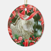 DEINE ZIEGE Fotos Weihnachtskranz Keramik Ornament (Links)