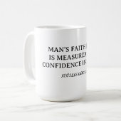 Deinen Glauben messen Kaffeetasse (Vorderseite Links)