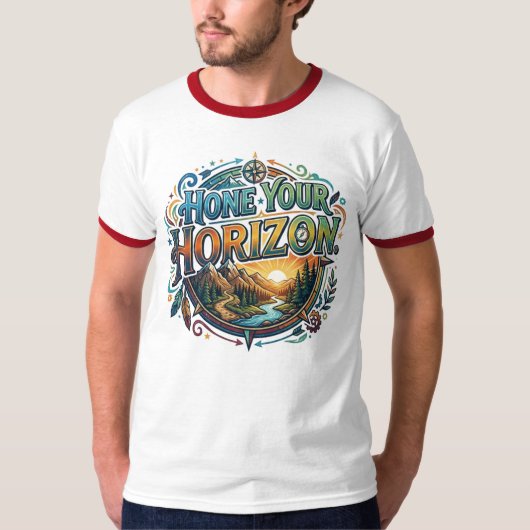 Deinen Horizont Schärfen T-Shirt (Vorderseite)