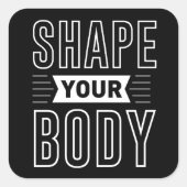 DEINEN KÖRPER SCHLIESSEN QUADRATISCHER AUFKLEBER (Vorderseite)