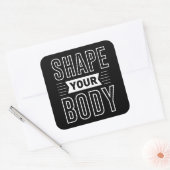 DEINEN KÖRPER SCHLIESSEN QUADRATISCHER AUFKLEBER (Umschlag)