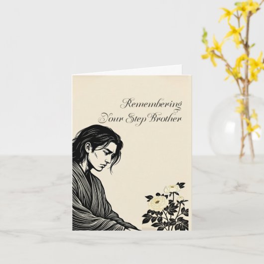 Deinen Stiefbruder in Erinnerung behalten Karte (Gelbe Blume)