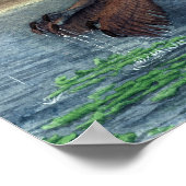 Deinocheirus und Gallimimus Print Poster (Ecke)