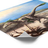 Deinonychus am Strand Poster (Ecke)