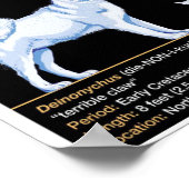 Deinonychus - Biology Jurassic Dinosaur Poster (Ecke)