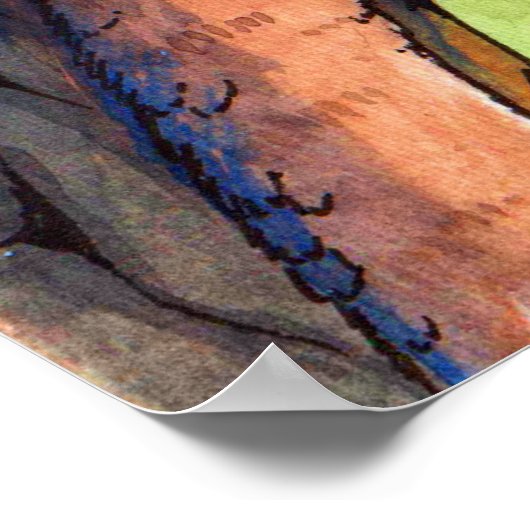 Deinonychus in einem Tree Poster (Ecke)