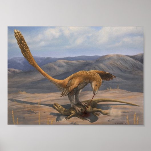 Deinonychus Prey Restraint Print Poster (Vorne)