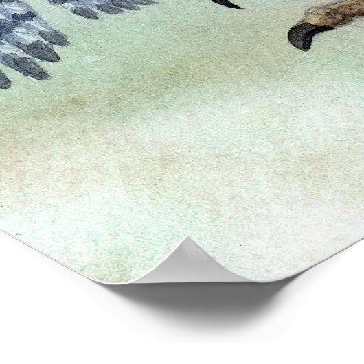 Deinonychus Print Poster (Ecke)