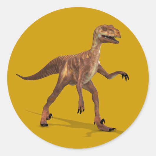 Deinonychus Runder Aufkleber (Vorderseite)