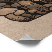 Deinonychus und Mond Poster (Ecke)