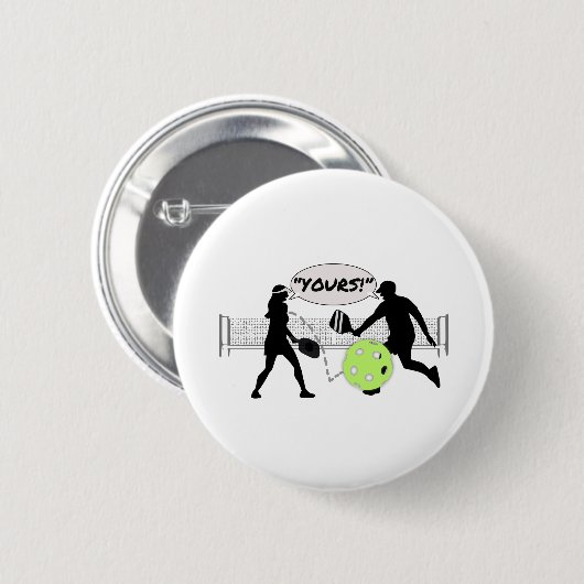 "Deins!" Pickleball Doubles Button (Vorne & Hinten)