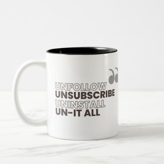 Deinstallieren, Abbestellen, Deinstallieren, Tasse (Links)