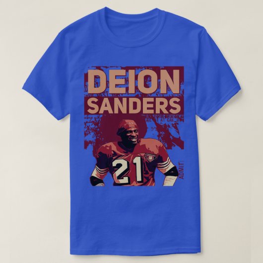 Deion Sanders Vintage Poster T-Shirt (Design vorne)