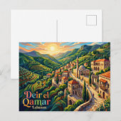 Deir el Qamar Libanon Postkarte (Vorne/Hinten)