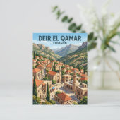 Deir el Qamar Libanon Postkarte (Stehend Vorderseite)