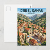 Deir el Qamar Libanon Postkarte (Vorne/Hinten)