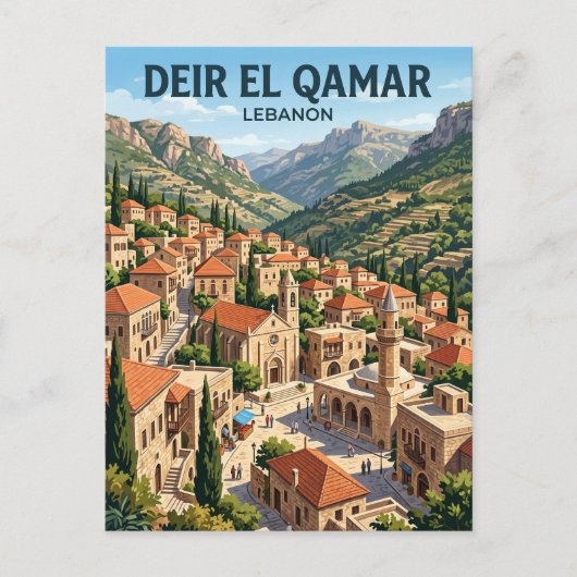 Deir el Qamar Libanon Postkarte (Vorderseite)
