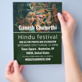 Deity God Statue, Hindu Event Advertising Flyer (Hand)