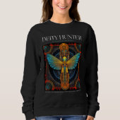 Deity Hunter  Psychedelic Egyptian Fractal Ankh 1 Sweatshirt (Vorderseite)