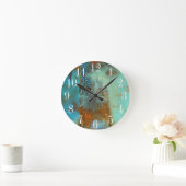 Deja Blau Runde Wanduhr (Zuhause)