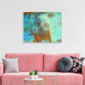 Deja Blue Leinwanddruck (Insitu (Wohnzimmer))