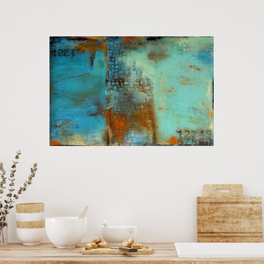 Deja Blue Poster (Küche)