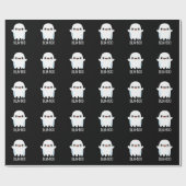 Deja Boo Funny Ghost Pun Dark BG Geschenkpapier (Flach)