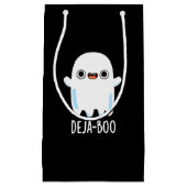 Deja Boo Funny Ghost Pun Dark BG Kleine Geschenktüte (Vorderseite)