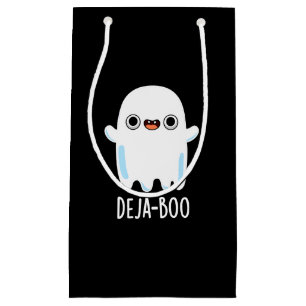 Deja Boo Funny Ghost Pun Dark BG Kleine Geschenktüte