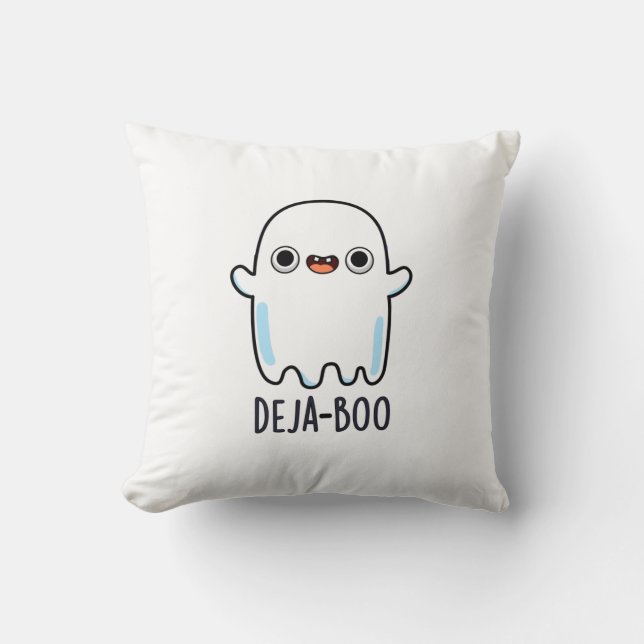 Deja Boo Funny Ghost Pun Kissen (Vorderseite)