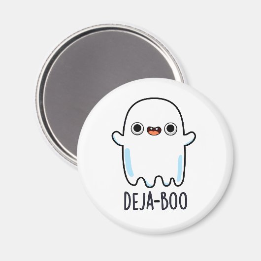 Deja Boo Funny Ghost Pun Magnet (Vorderseite/Rückseite)