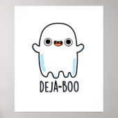 Deja Boo Niedlich Halloween Ghost Pun Poster (Vorne)