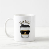 Deja Brew Funny Coffee Pun Kaffeetasse (Links)