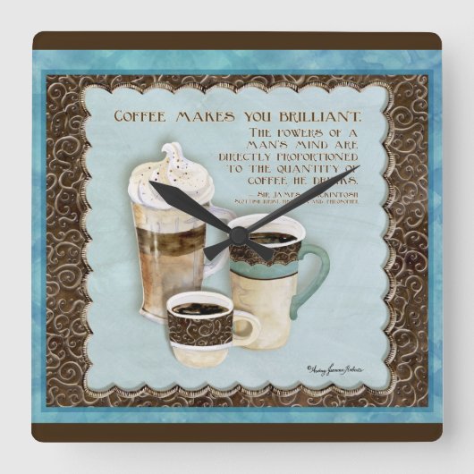 Deja Gebräu-Kaffee stellt Sie glänzende Uhr her (Vorderseite)