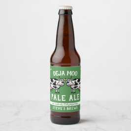 Deja Moo Funny Cow Bierflaschenetikett