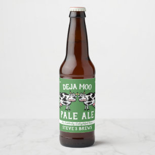 Deja Moo Funny Cow Bierflaschenetikett