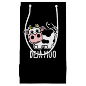 Deja Moo Funny Cow Pun Dark BG Kleine Geschenktüte (Vorderseite)