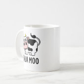 Deja Moo Funny Cow Pun Kaffeetasse (Vorderseite Links)