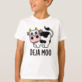 Deja Moo Funny Cow Pun T-Shirt (Vorderseite)