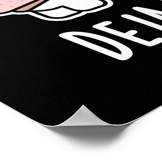 Deja Poo Funny Cow Gekackt Pun Dark BG Poster (Ecke)