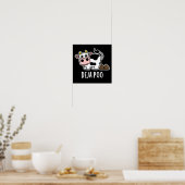 Deja Poo Funny Cow Gekackt Pun Dark BG Poster (Küche)